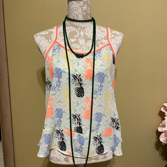Self Esteem Tropical tank top in multi neon colors size medium - Picture 9 of 9